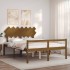 Cama de matrimonio personas mayores cabecero madera marrón