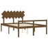 Cama personas mayores cabecero madera marrón miel 140x200