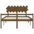 Cama personas mayores cabecero madera marrón miel 140x200