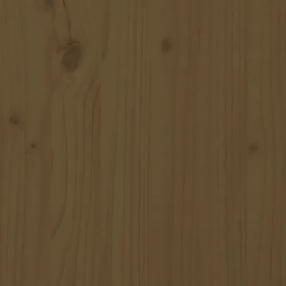 Cama personas mayores cabecero madera marrón miel 140x200