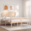 Cama para personas mayores con cabecero madera maciza 160x200cm