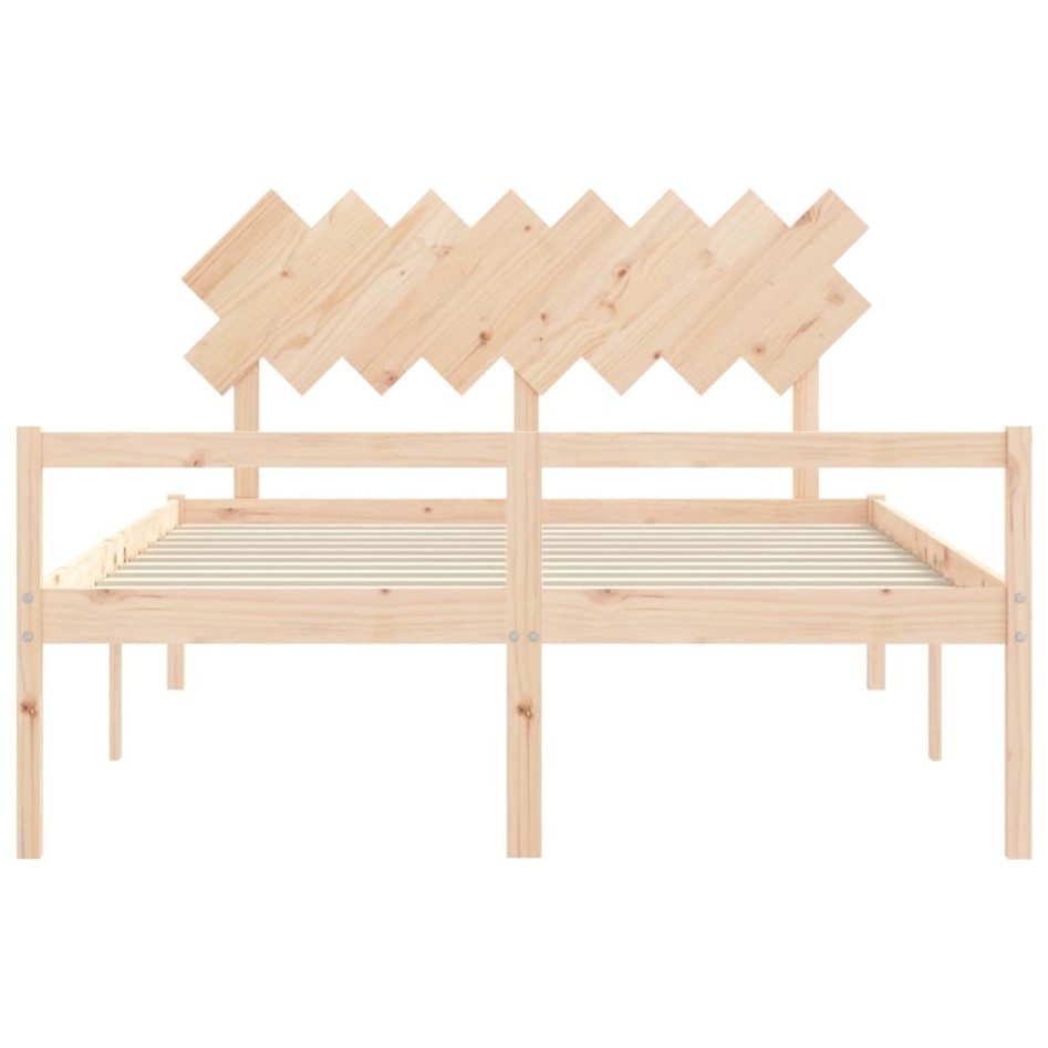 Cama para personas mayores con cabecero madera maciza
