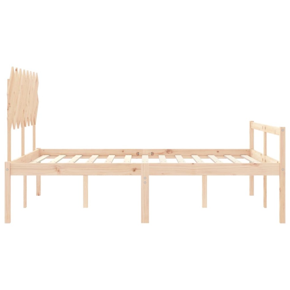 Cama para personas mayores con cabecero madera maciza
