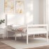 Cama personas mayores cabecero madera maciza blanco 100x200