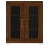 Aparador alto madera contrachapada marrón roble 69,5x34x180