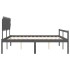 Cama personas mayores cabecero madera maciza gris 200x200
