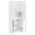 Aparador alto madera contrachapada blanco brillo 69,5x34x180