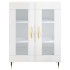 Aparador alto madera contrachapada blanco brillo 69,5x34x180