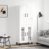 Aparador alto madera contrachapada blanco 69,5x34x180