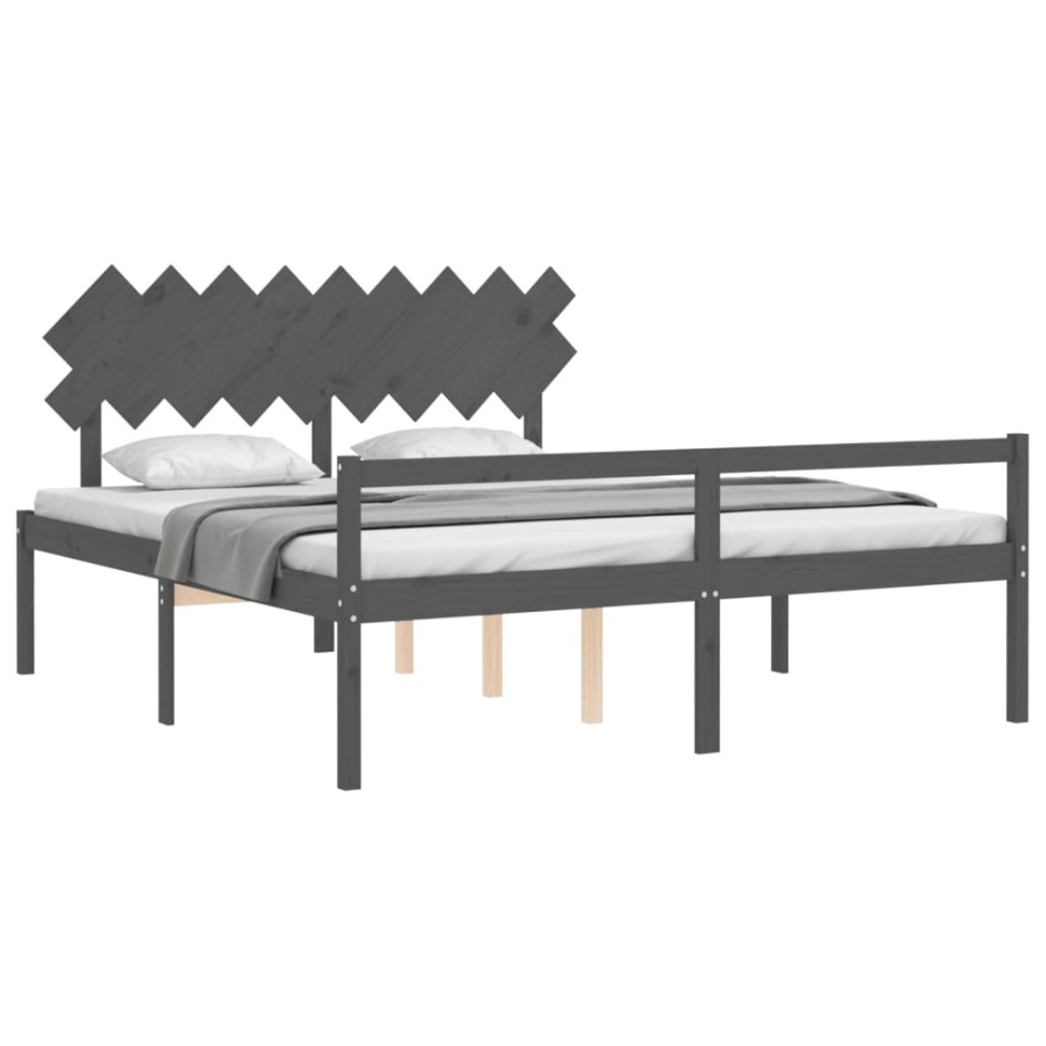 Cama de matrimonio personas mayores cabecero madera maciza