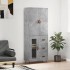 Aparador alto madera contrachapada gris hormigón 69,5x34x180