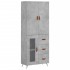 Aparador alto madera contrachapada gris hormigón 69,5x34x180
