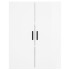 Aparador alto madera contrachapada blanco brillo 69,5x34x180