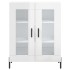 Aparador alto madera contrachapada blanco brillo 69,5x34x180