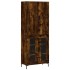 Aparador alto madera contrachapada roble ahumado 69,5x34x180