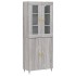 Aparador alto madera contrachapada gris sonoma 69,5x34x180