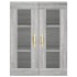 Aparador alto madera contrachapada gris sonoma 69,5x34x180