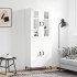Aparador alto madera contrachapada blanco 69,5x34x180