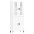 Aparador alto madera contrachapada blanco 69,5x34x180