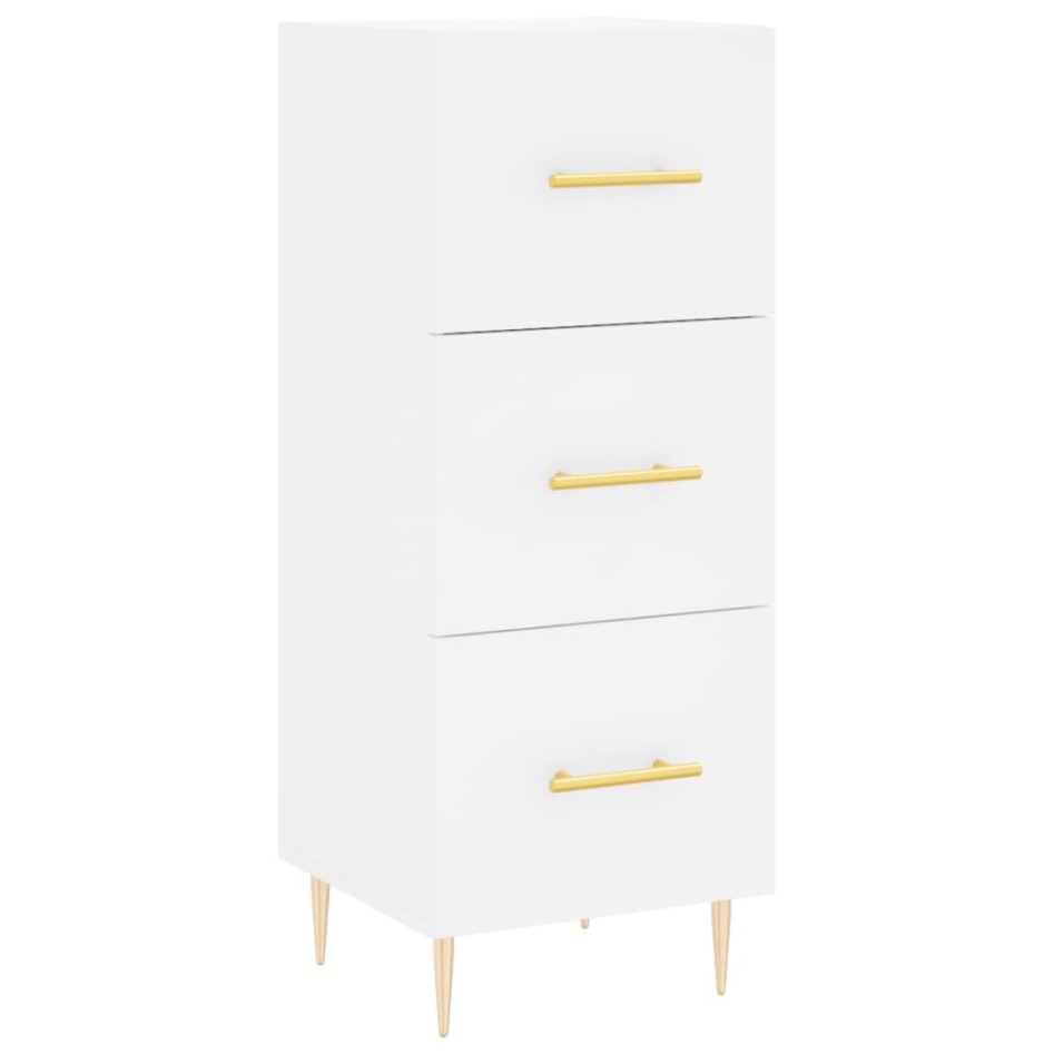 Aparador alto madera contrachapada blanco 34,5x34x180