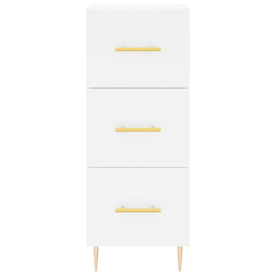 Aparador alto madera contrachapada blanco 34,5x34x180