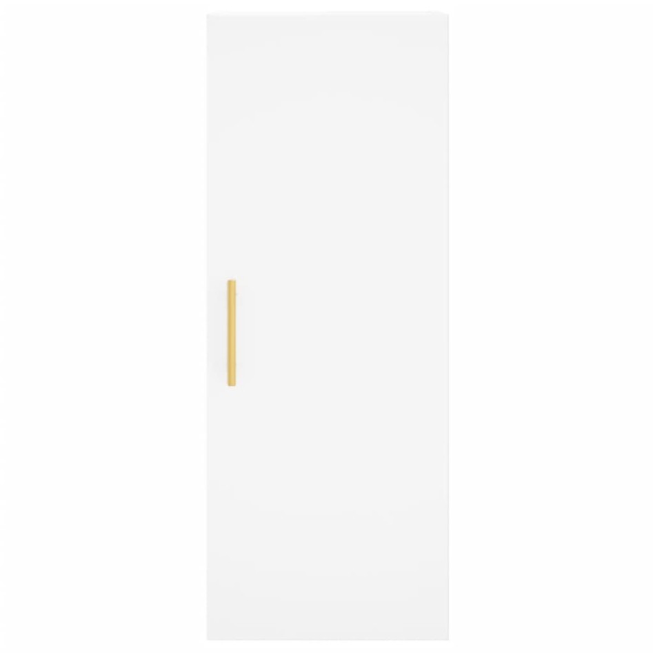 Aparador alto madera contrachapada blanco 34,5x34x180