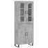 Aparador alto madera contrachapada gris hormigón 69,5x34x180