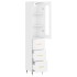 Aparador alto madera contrachapada blanco brillo 34,5x34x180