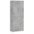 Aparador alto madera contrachapada gris hormigón 69,5x34x180
