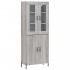 Aparador alto madera contrachapada gris sonoma 69,5x34x180