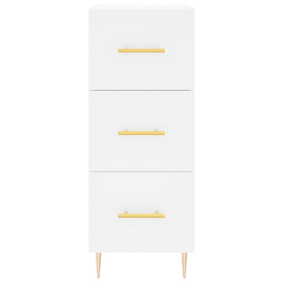 Aparador alto madera contrachapada blanco 34,5x34x180