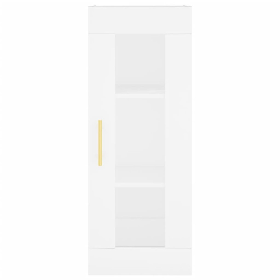 Aparador alto madera contrachapada blanco 34,5x34x180