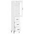 Aparador alto madera contrachapada blanco 34,5x34x180