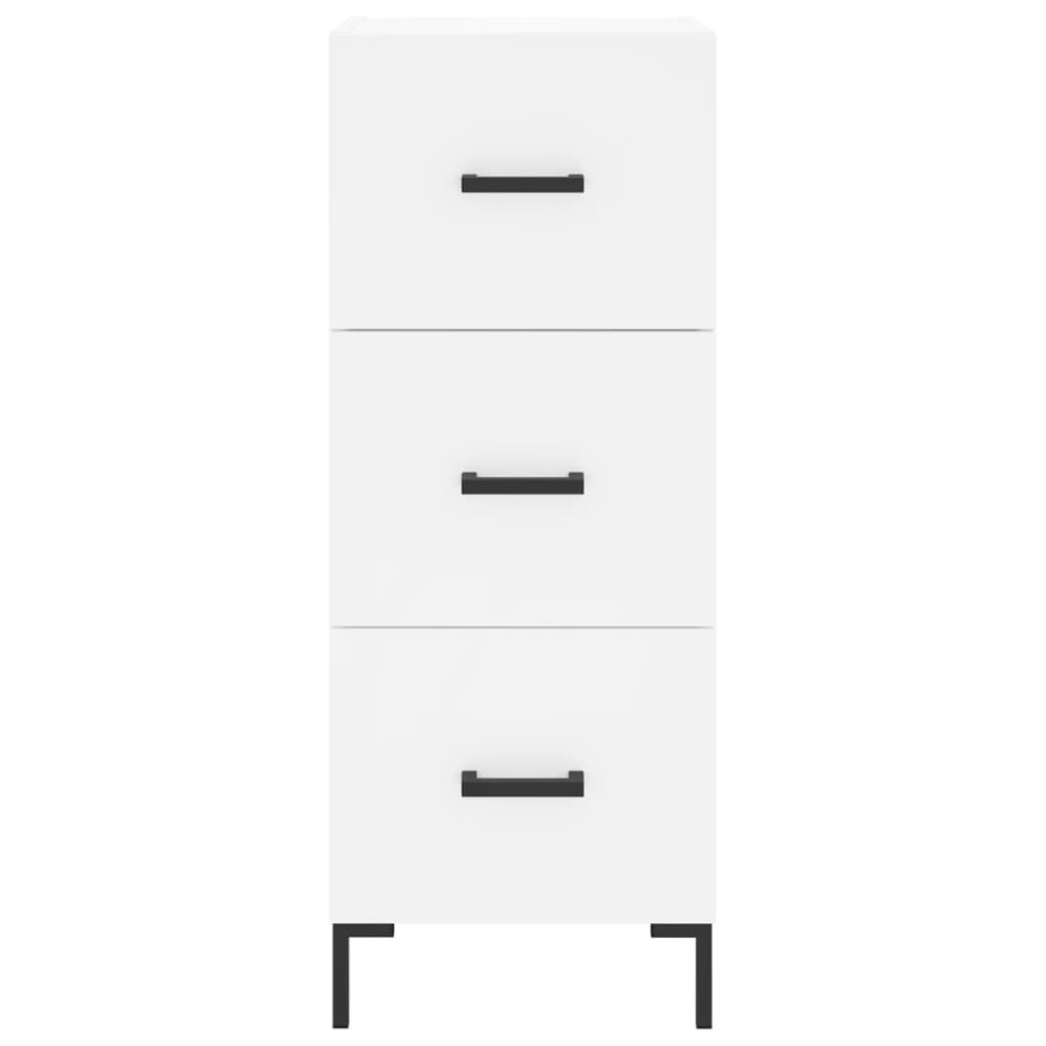 Aparador alto madera contrachapada blanco 34,5x34x180