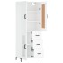Aparador alto madera contrachapada blanco 69,5x34x180