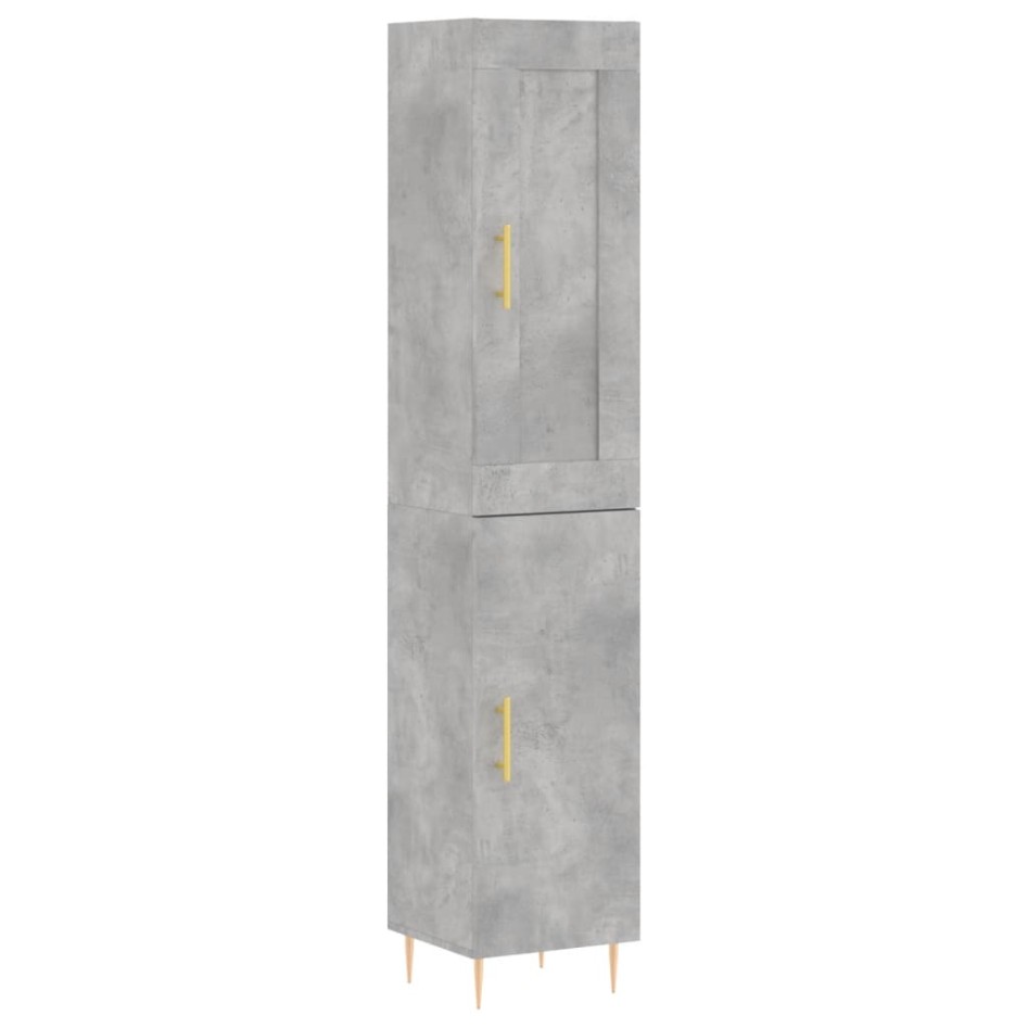 Aparador de madera contrachapada gris hormigón 34,5x34x180