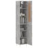 Aparador de madera contrachapada gris hormigón 34,5x34x180