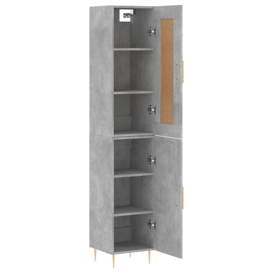 Aparador de madera contrachapada gris hormigón 34,5x34x180