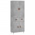 Aparador alto madera contrachapada gris hormigón 69,5x34x180