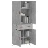 Aparador alto madera contrachapada gris hormigón 69,5x34x180
