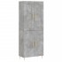 Aparador alto madera contrachapada gris hormigón 69,5x34x180
