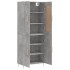 Aparador alto madera contrachapada gris hormigón 69,5x34x180