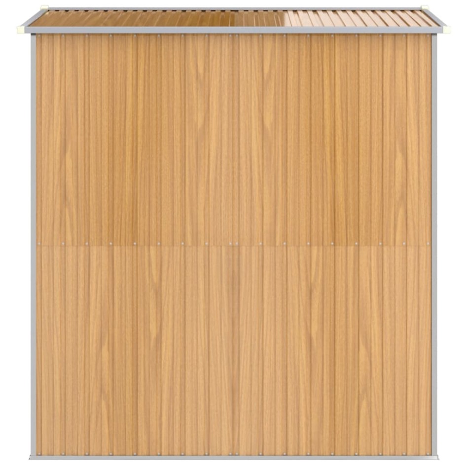 Cobertizo jardín acero galvanizado marrón claro 192x191x223