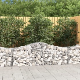 Cestas de gaviones 4 uds forma de arco hierro 200x50x60/80