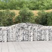 Cestas de gaviones 3 uds forma de arco hierro 400x30x80/100 cm