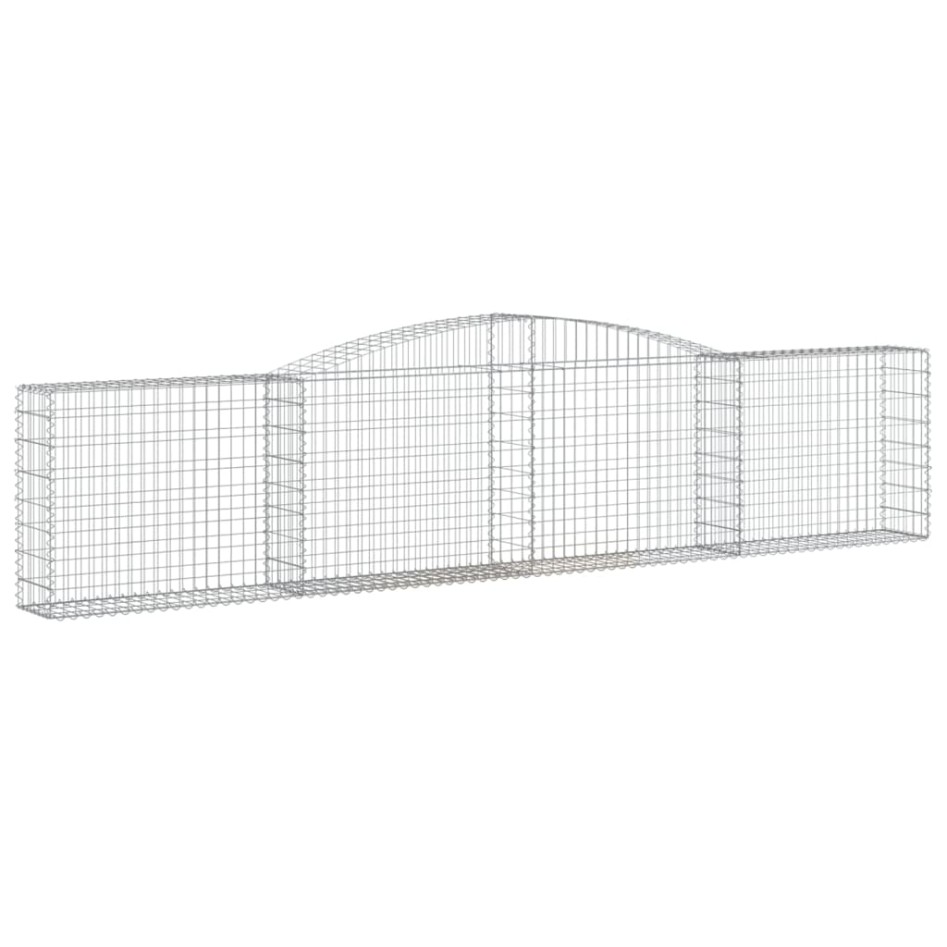 Cestas de gaviones 3 uds forma de arco hierro 400x30x80/100