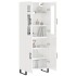 Aparador alto madera contrachapada blanco brillo 69,5x34x180