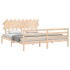 Estructura de cama de matrimonio con cabecero madera