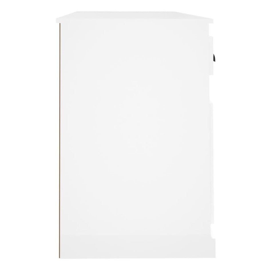 Escritorio con armario contrachapada blanco