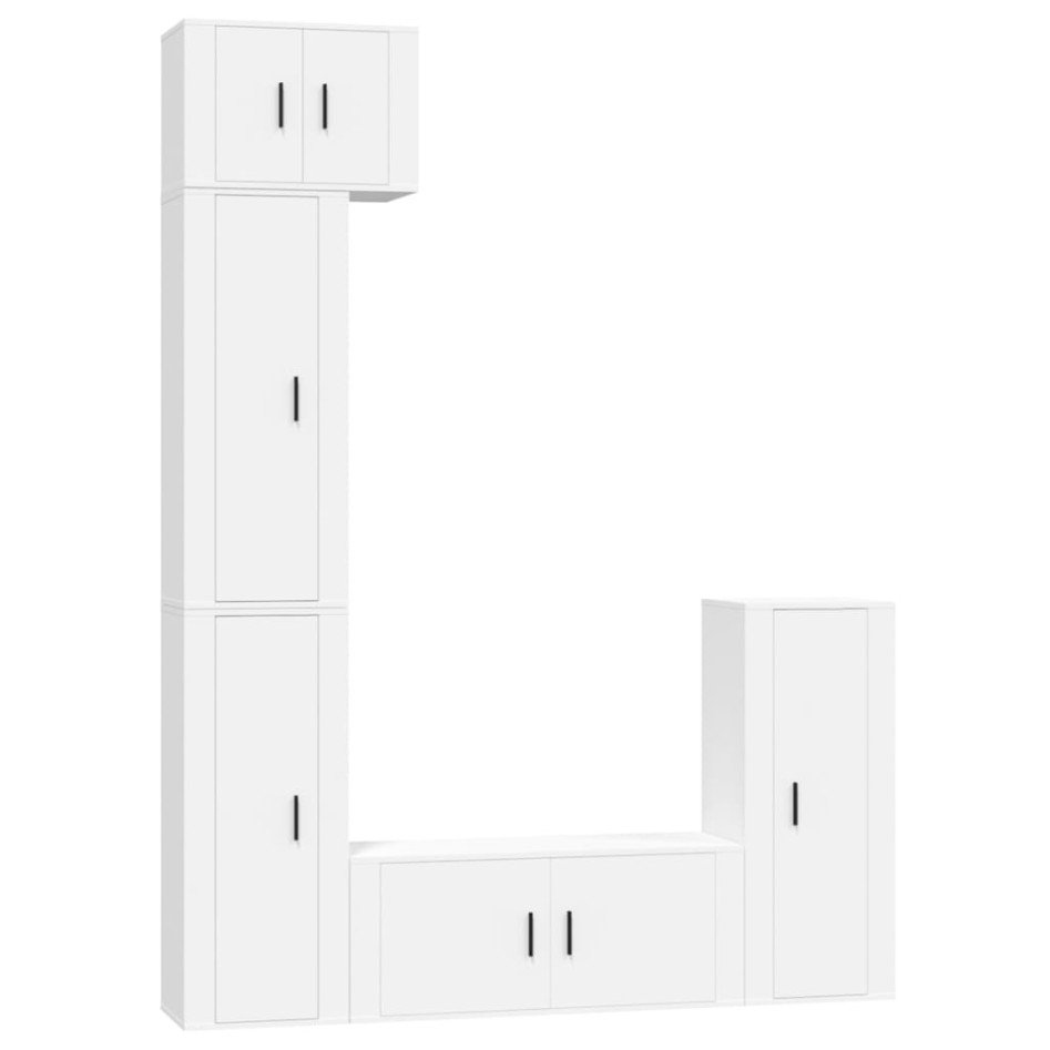 Set de muebles para TV 5 piezas madera contrachapada